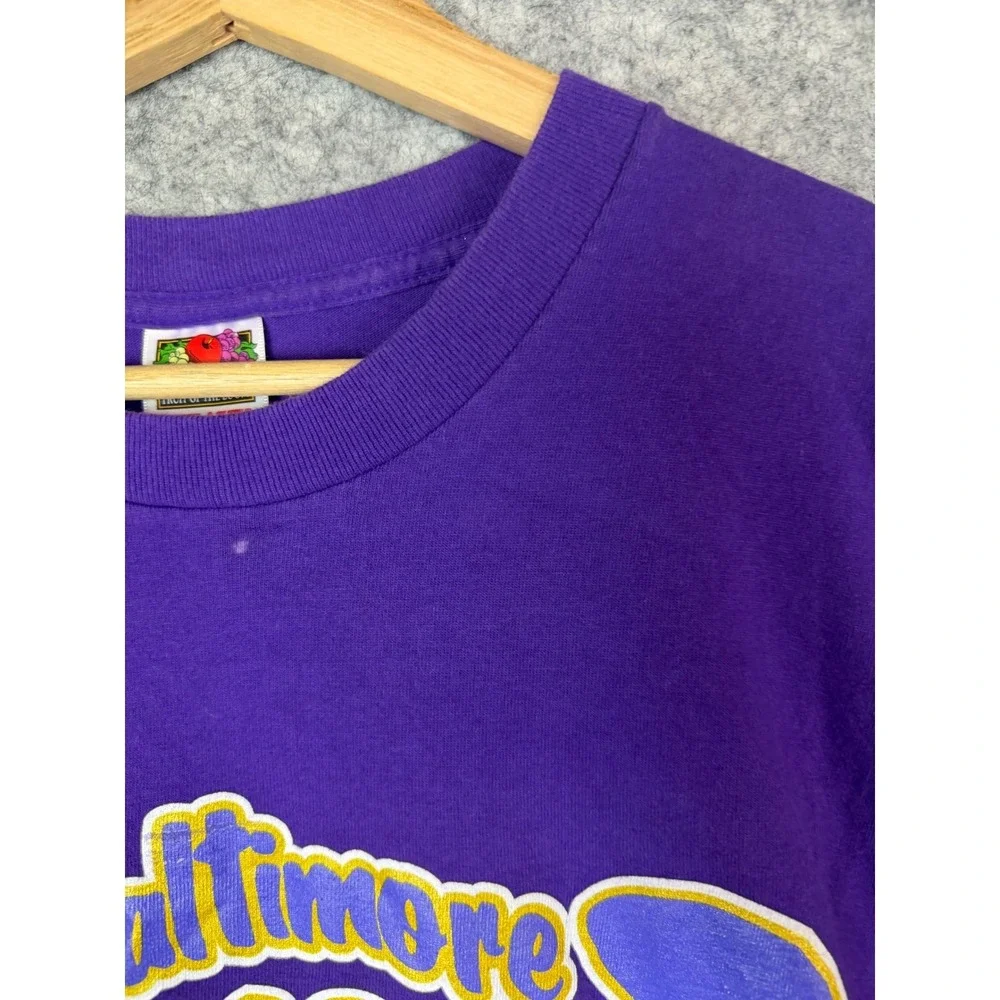 Vintage Baltimore Ravens T-Shirt Mens XL Purple NFL Football AFC Champions Y2K